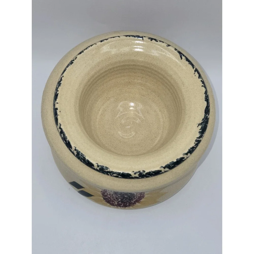 Contemporary Pottery Sunflower African Violet Self Watering Planter Handmade USA